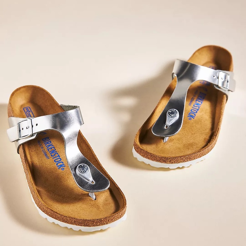 Gizeh Slide Sandal in Silver